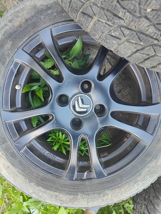 Roți cauciucuri iarnă 205/60/R16+Jante Anzio black, 4x108, J6,5, ET20