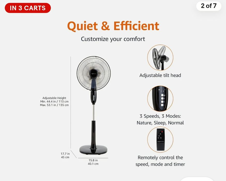 Вентилатор Amazon Basics