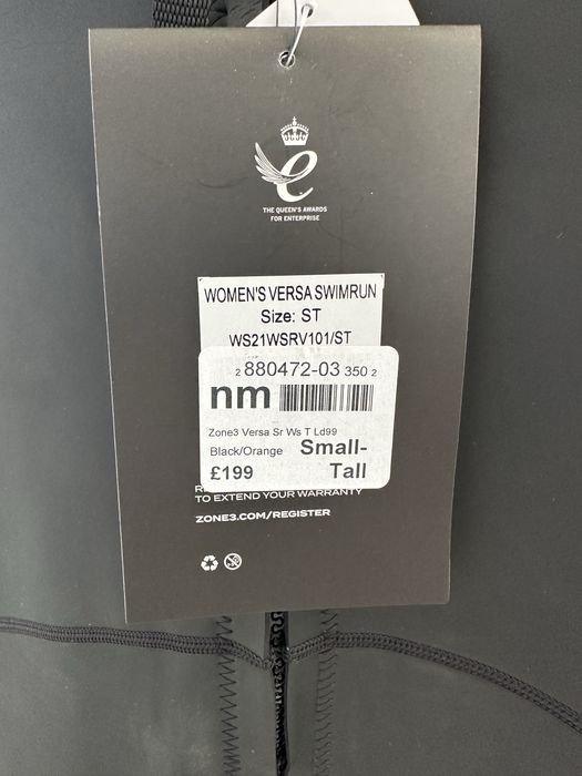 Wetsuit swimrun Zone3 - VERSA marime ST nou