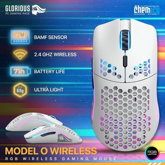 Glorious Model O Wireless СКИДКА Беспроводная мышка/мышь/вес 69грамм