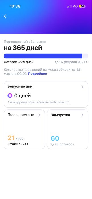 Продам абонемент в 1Fit