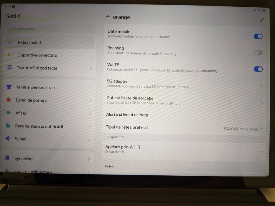 ZTE Pad 5G tastatura si husa dedicate 256GB 6G RAM Unisoc T8100 (6 nm) 11.0 inches 1200 x 1920 pixels baterie 7670 mAh noua la cutie
