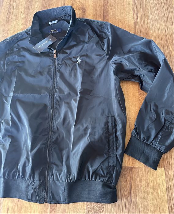Мъжко,черно яке Ralph Polo с бродирано лого ГОЛЕМИ РАЗМЕРИ