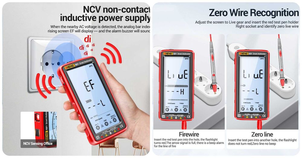 Акумулаторен професионален цифров мултицет ANENG 681