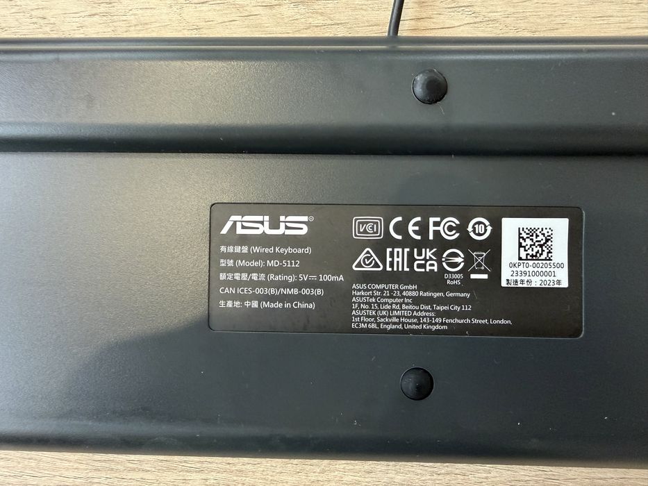 Kit tastatura + mouse ASUS MD5112