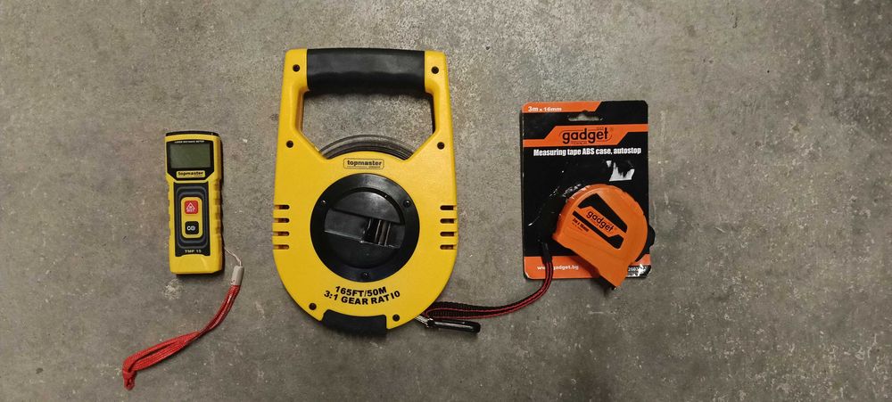 Ролетка лазерна 15m/ Ролетка метална 3:1 50m