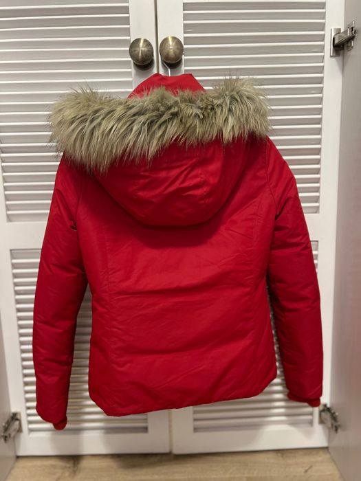 Geacă Tommy Hilfiger Dama Iarna Foarte Calduroasa Rosie