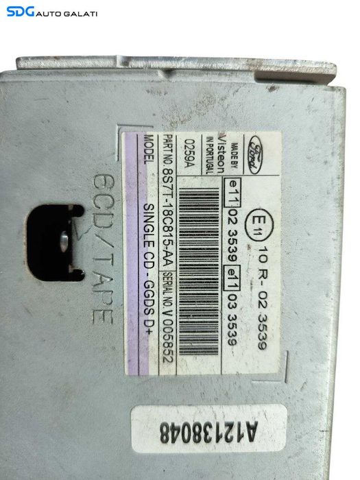 Unitate Radio CD Player Single CD GGDS D+ Ford Focus 2 FL Facelift 2007 - 2010 Cod 8S7T-18C815-AA [LS0254]