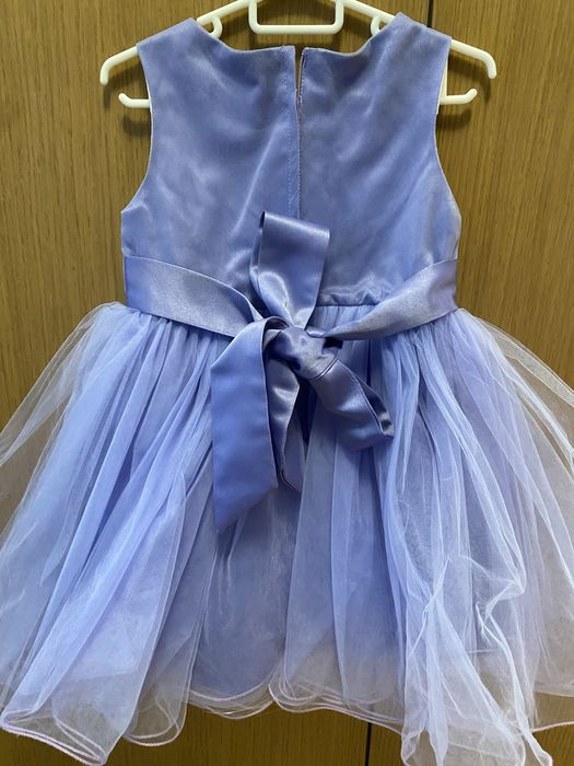 Детска официална рокля, лилава, тюл, 2-3г.