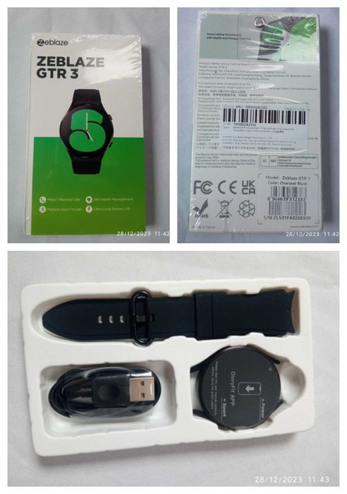 Смарт часовник Zeblaze GTR 3 1,32″ IPS Bluetooth разговори IP68 НОВ