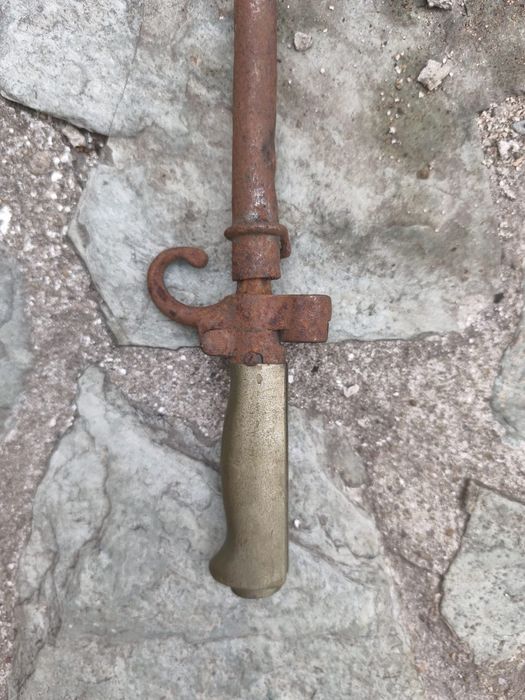 Vand baioneta franceza LEBEL Rosalie 1886 WW1 cu maner de bronz foarte