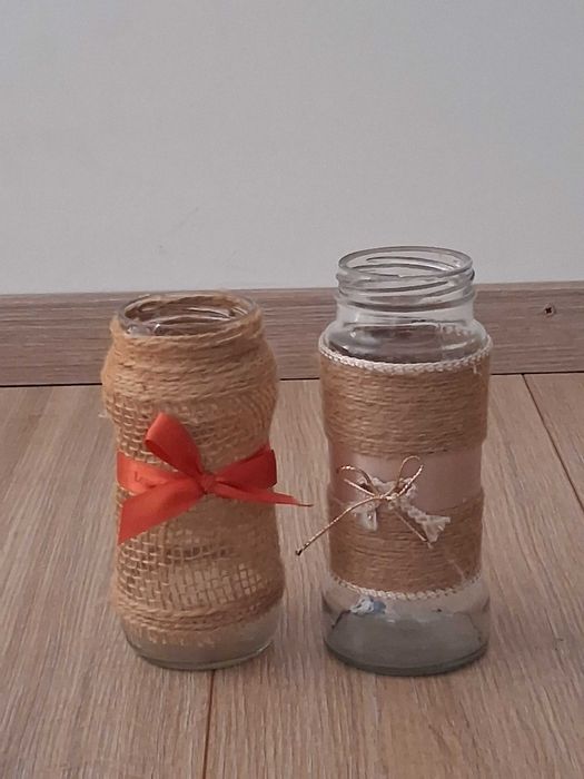 Decoratiuni Handnmade Din Sticla Metal Iuta Pentru Casa  Curte Gradina