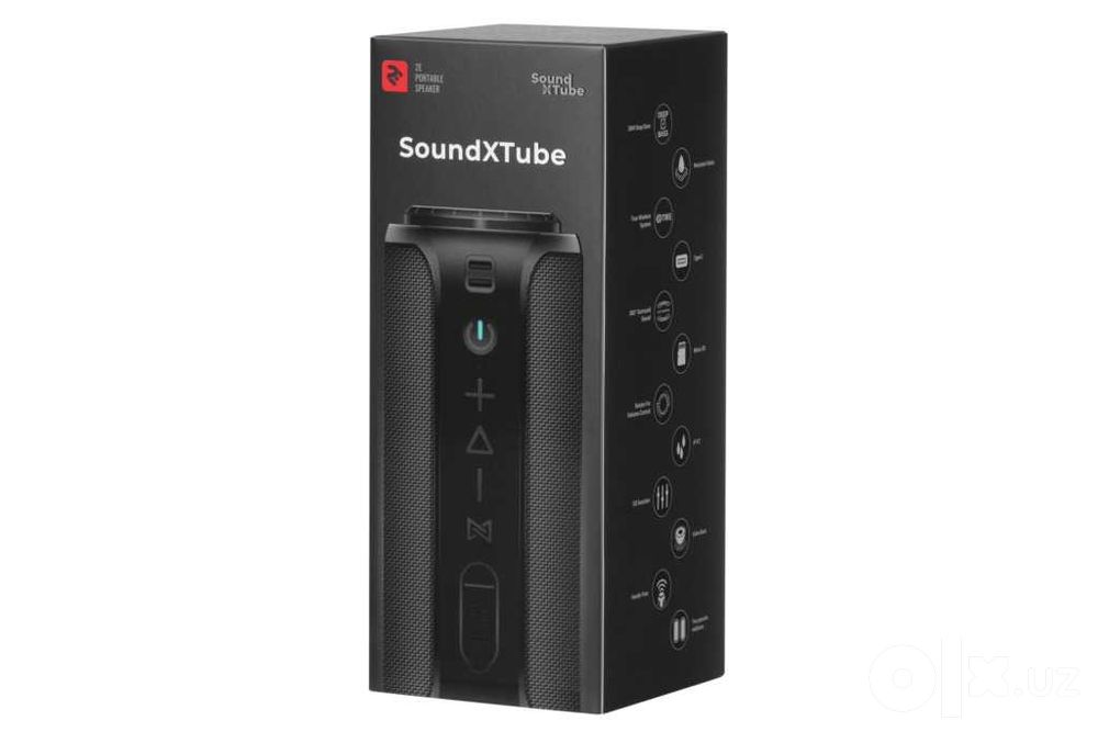 Akustik tizim 2E SoundXTube2 TWS, MP3, Wireless, Waterproof (Black)