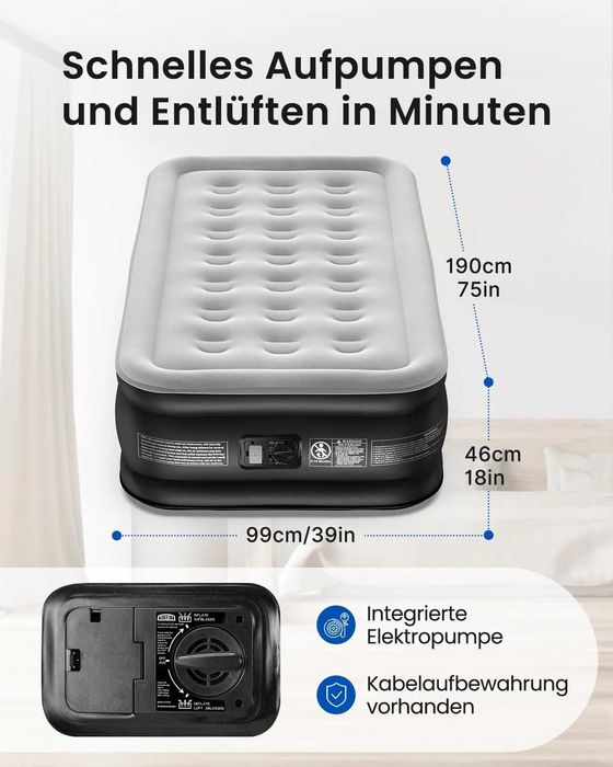 Saltea gonflabilă Airefina, autogonflabilă