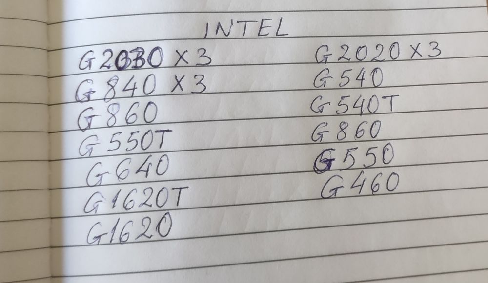 Пак от 19 процесори Intel