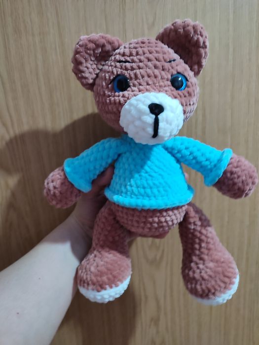 Плюшено мече, плетена играчка мече, плетени играчки