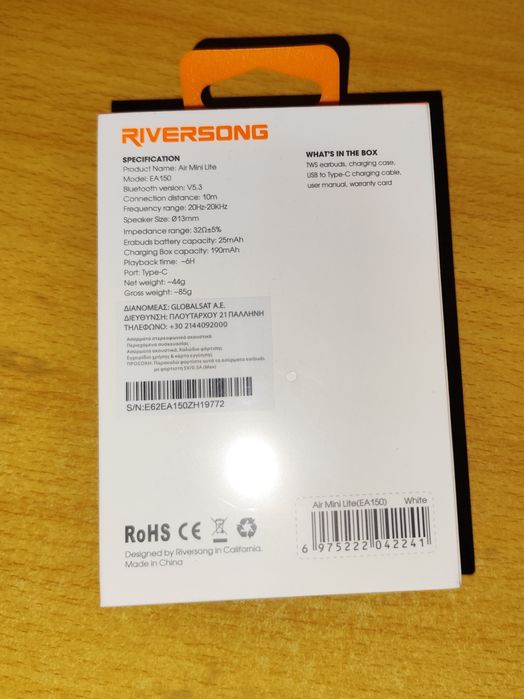 Căști Riversong Air Mini Elite (SIGILAT)