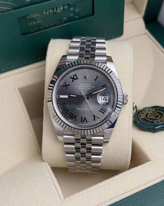 rolex datejust wimblendon 41,mm steel