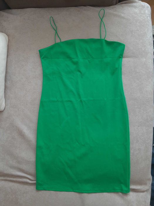 Мини рокля зелена