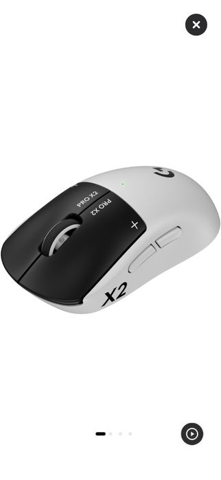Mouse Gaming Wireless LOGITECH Pro X2 SuperStrike, 44000 dpi, alb