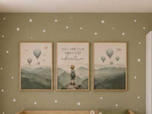 Set 3 postere "You are our greatest adventure" pt camera copilului