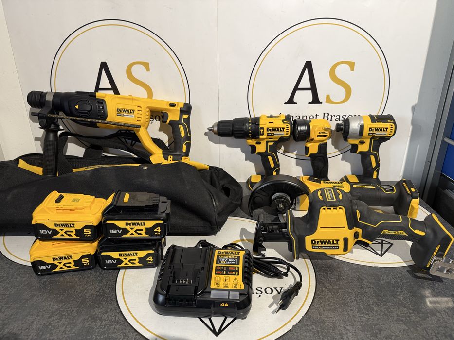 Kit set Dewalt Flex Rotopercutor Sabie Filetante Lanterna 18V