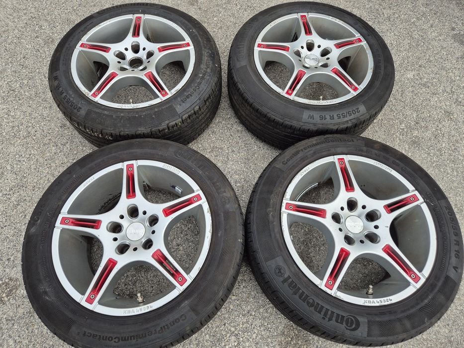 5х112/16 МОМО с гуми VW Audi Skoda Seat 5x112/16 Фолксваген Ауди Шкода