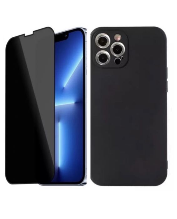 Iphone 14/15/16E/PRO/MAX Husa SIlicon Surface Case si Folie Sticla CRB