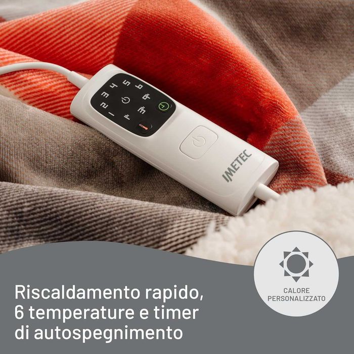 Pătură electrică Imetec 160x120 – Căldură rapidă, consum redus