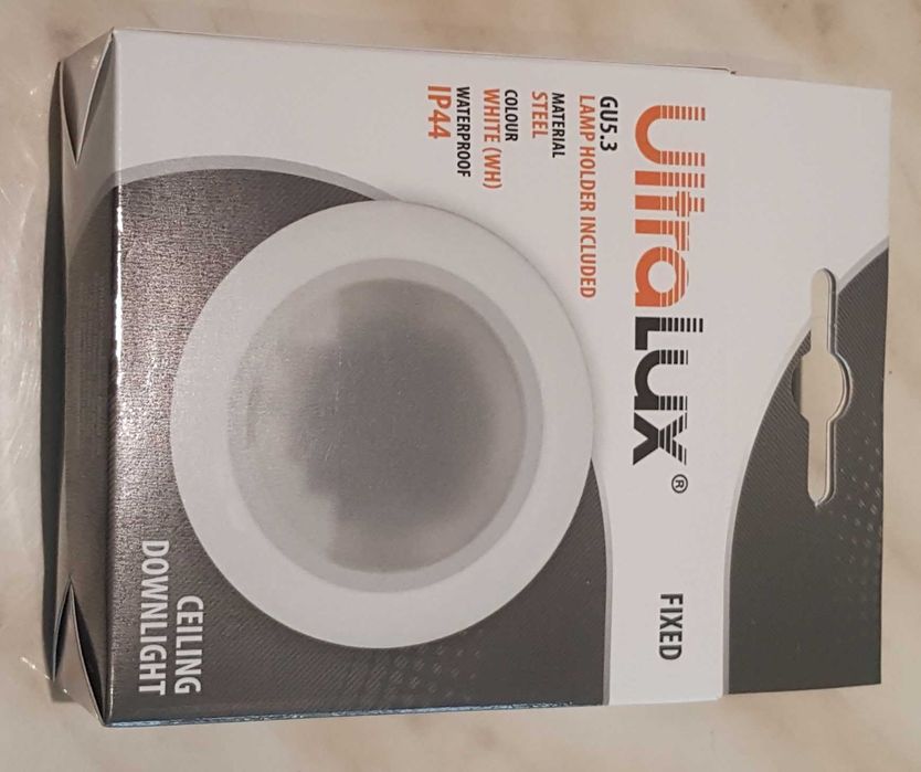 ULTRALUX - LVSBMR16WH луна за вграждане, влагозащитена