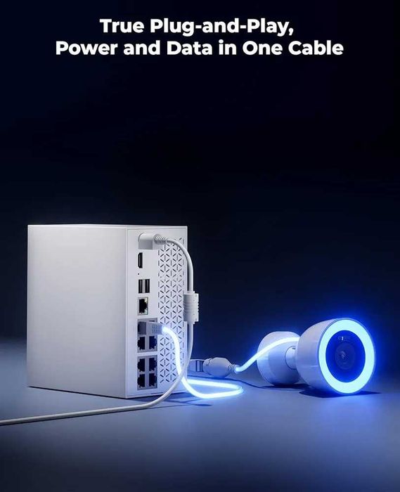 Чисто нова Napcat PoE CCTV система 4 бр. 4MP  с 4K 8-канален NVR, 2TB