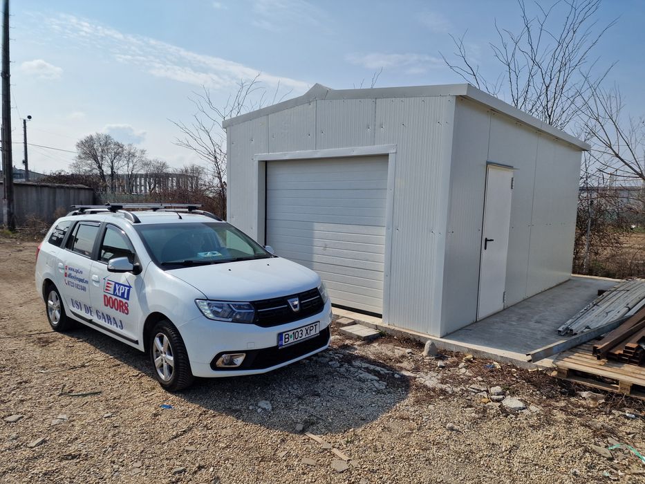 Garaj de 24mp din structura metalica usoara si panouri izolate