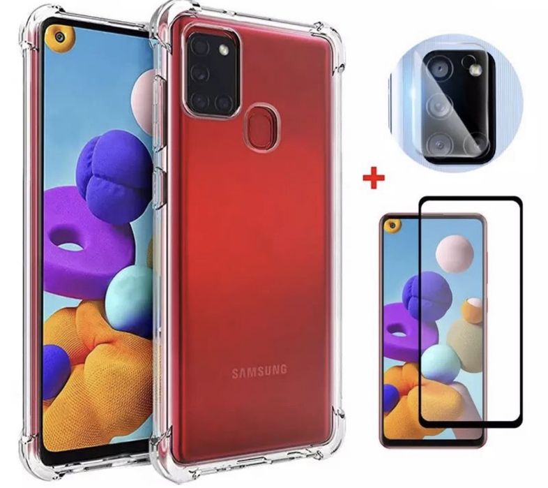 Samsung A22/A23/A24/A25/A16/A17/A26 Husa Silicon Bumper Case + Folie Sticla 9D