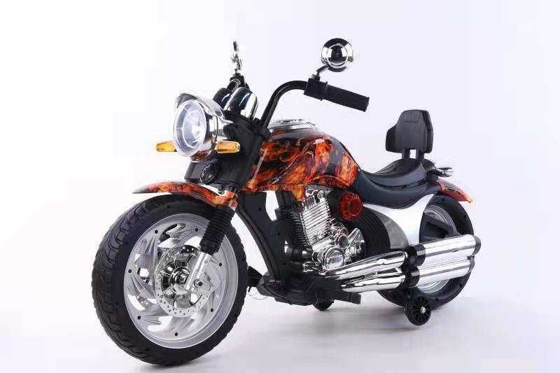 Motocicleta electrica Kinderauto BJF916 2x 35W cu scaun tapitat Fire