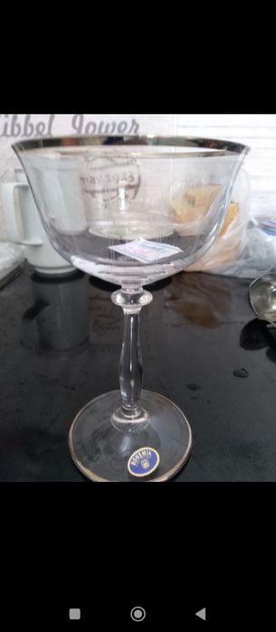 Абсолютно новый привозной комплект Богемия под мартини, вино, десерт