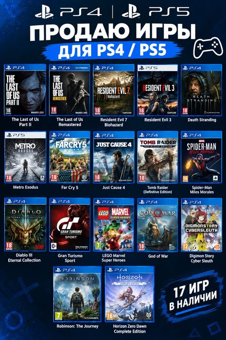 Диски На Playstation 4/ Playstation 5