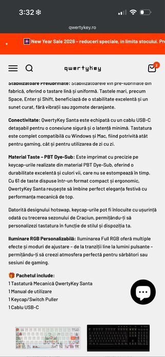 Tastatura santa qwerty key
