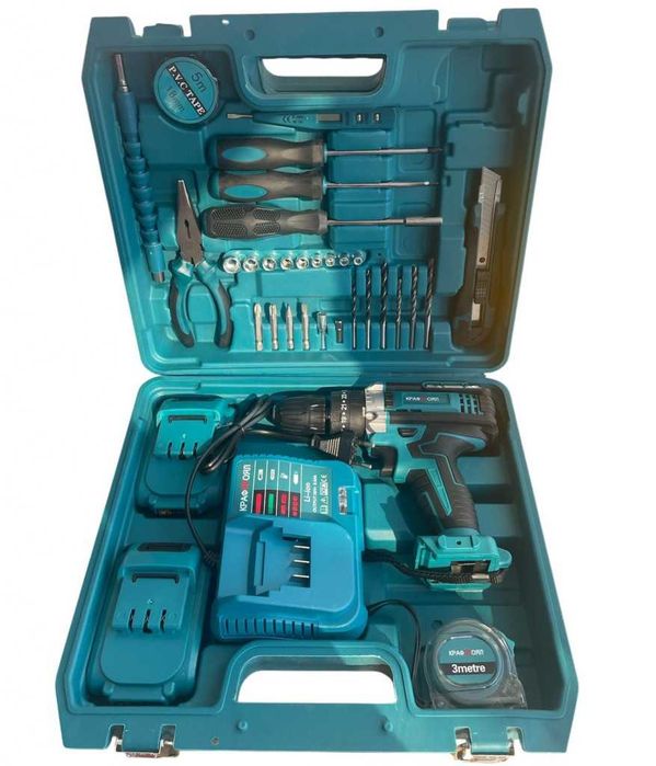 Комплект акумулаторен винтоверт – 30 части