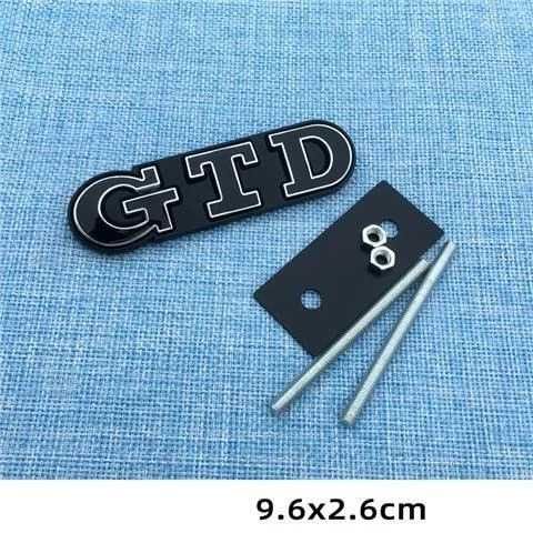 Emblema Metalica 3D cu Suport GTI GTD pentru Grila Fata VW Volkswagen