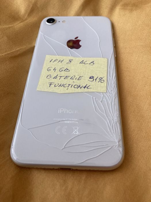Iph.8. Alb Baterie 92% .iph 8 alb 64gb.baterie 92%