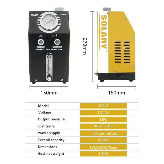 Машина за пушек | Димен тестер за турбо пътища и откриване на утечки