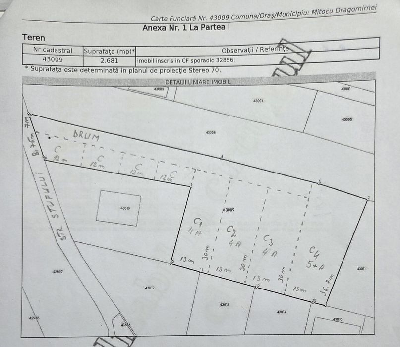 Teren 27 ari parcelabil – Mitocul Dragomirnei – ideal pentru  case