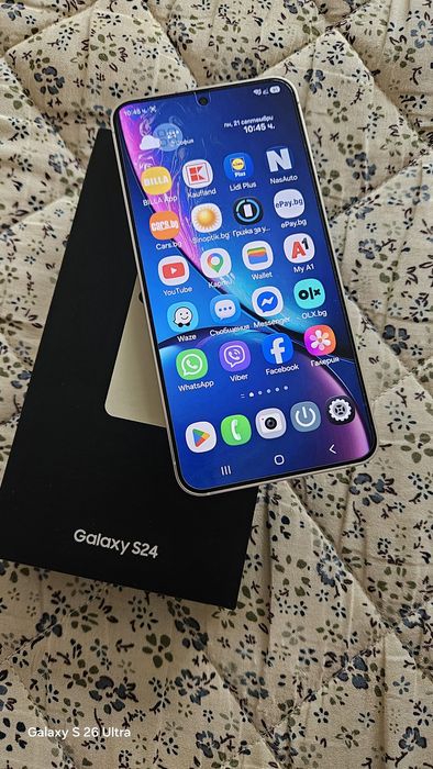 Samsung S24 Cream 128 GB Батерия на 99% Неразличим от Нов