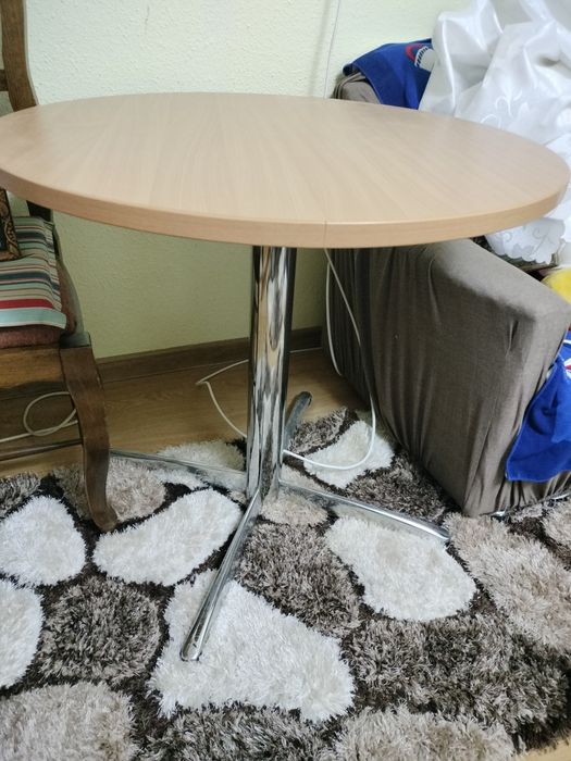 MASA ROTUNDA cu picior  inox