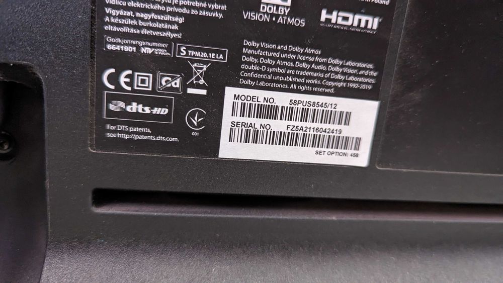 Телевизор Philips 58PUS8545/12 за части