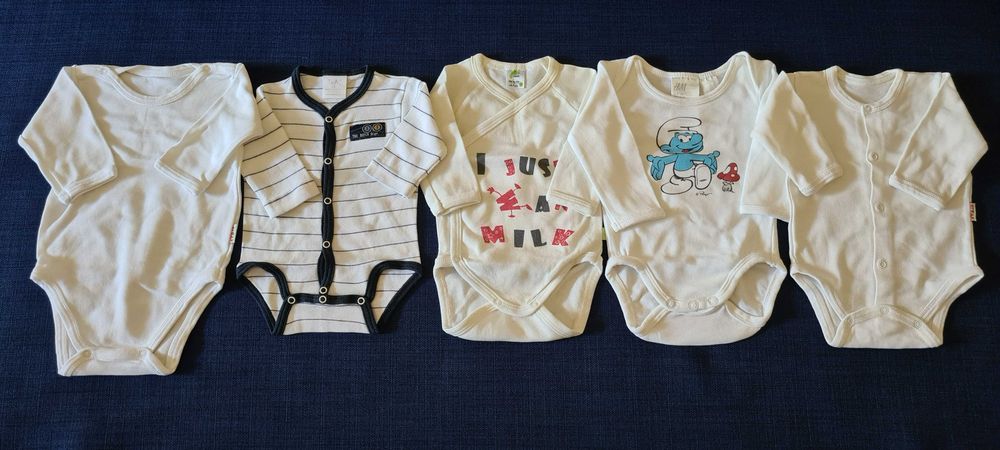 Бебешки бодита и ромпърчета = > цена за 30 бр. - 35 евро
