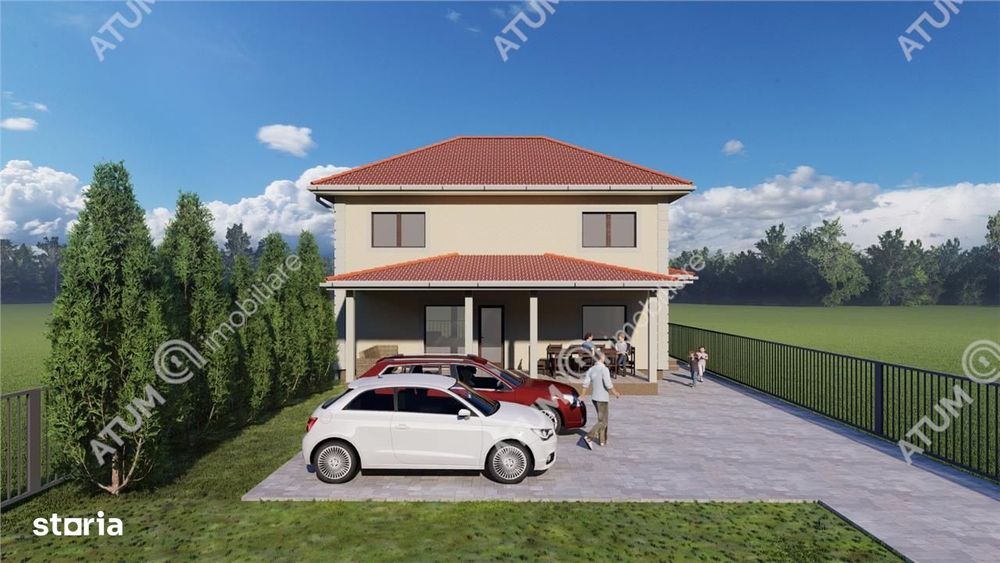 Casa individuala in Selimbar 4 camere decomandate si 420 mp teren