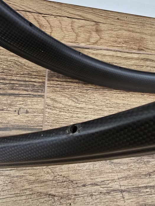 Set 2 bucati cerc roti 28" 700 jante carbon bicicleta cursiera roti fata spate gravel single speed fixie