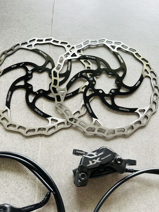 Shimano XT M8220 Hydraulic Disc Brakes + Galfer 203 mm ротори