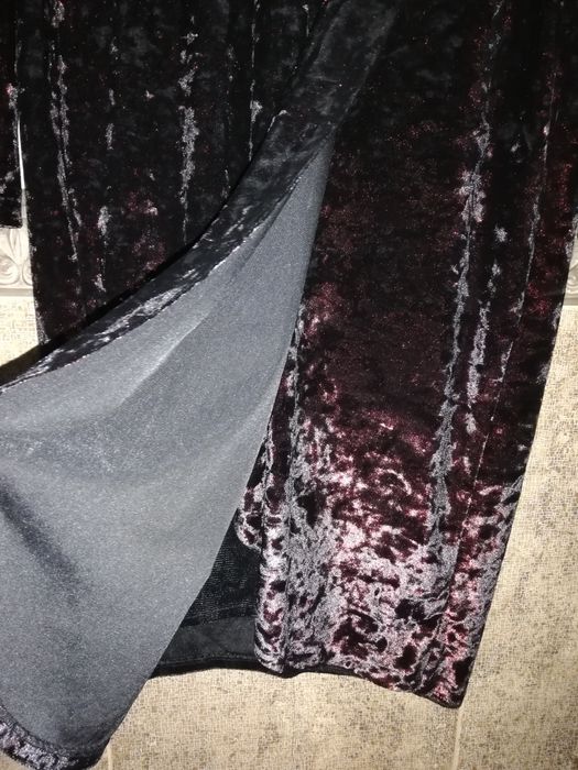 Rochie de ocazie, din catifea grena